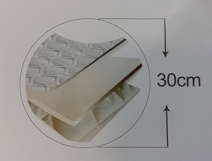 Ultrahangos eljárással készült steppelt gumis lepedő fehér, 180x200 cm - Image 4