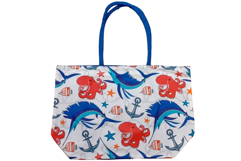 Strandtáska - nagy méretű, vasmacska, tengeri élőlények