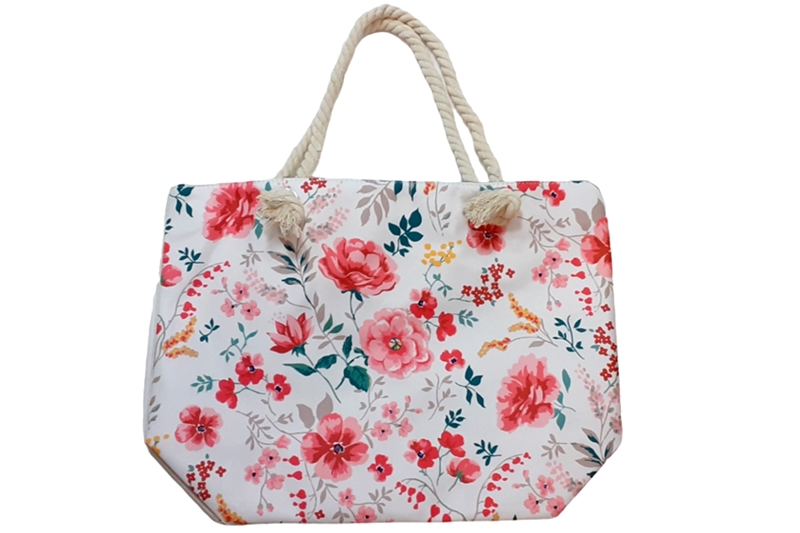 Strandtáska - virágmintás