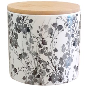 Tároló, fűszertartó - kerámia, virágos mintával, 670 ml