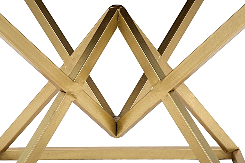 Plüss ülőke piramis lábakkal (Mauro Ferretti) 45x45x48 cm, fekete-arany - Image 3