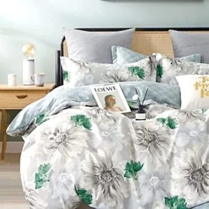 Ágyneműhuzat garnitúra, 3 részes, flanel jellegű, nagy virágos