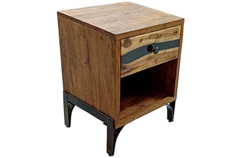 Éjjeliszekrény - Mustang (Mauro Ferretti) 44x40x60 cm (akácfa) - Image 4