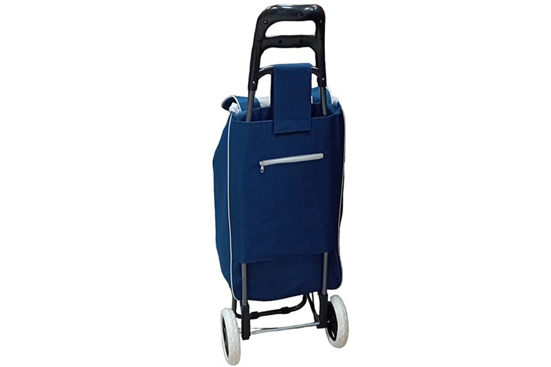 Gurulós bevásárlókocsi, kék-bézs (93 cm) - Image 2