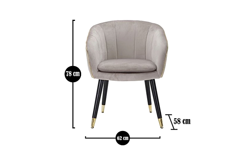 Fotel - Mauro Ferretti, Paris - 62x58x7 cm, szürke - Image 4