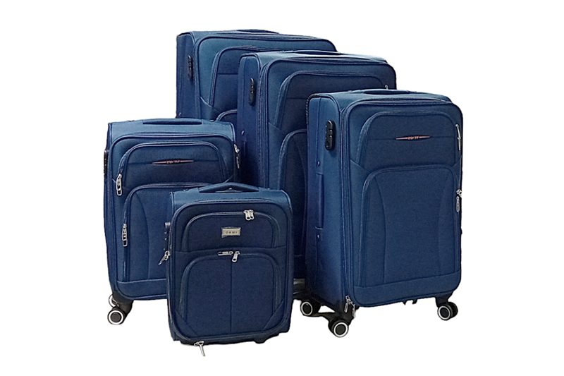 Bőrönd szett, 5 részes - puha falú, kék - Image 2