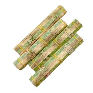 Bambusz étkezési alátét - 4 db, 45x30 cm (natúr-zöld)