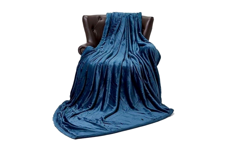 Coral fleece takaró - 150x200 cm, kék - Image 2