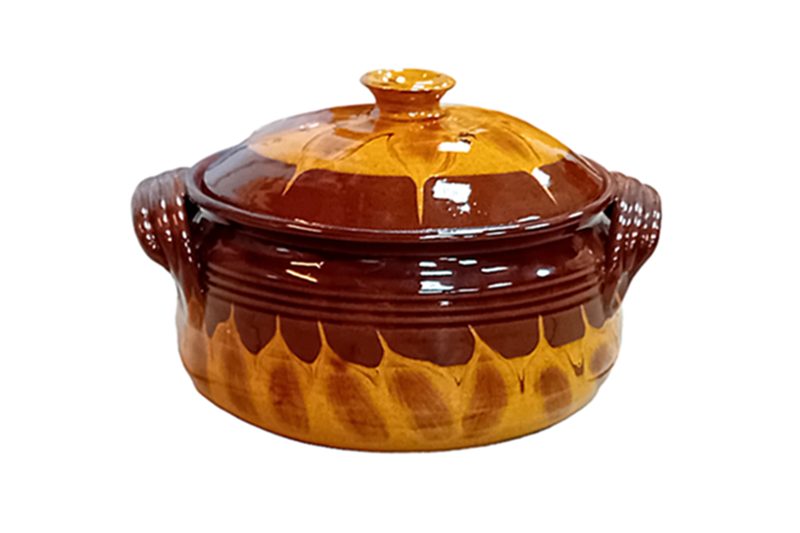 Mázas agyag káposztafőző fazék - 5 literes