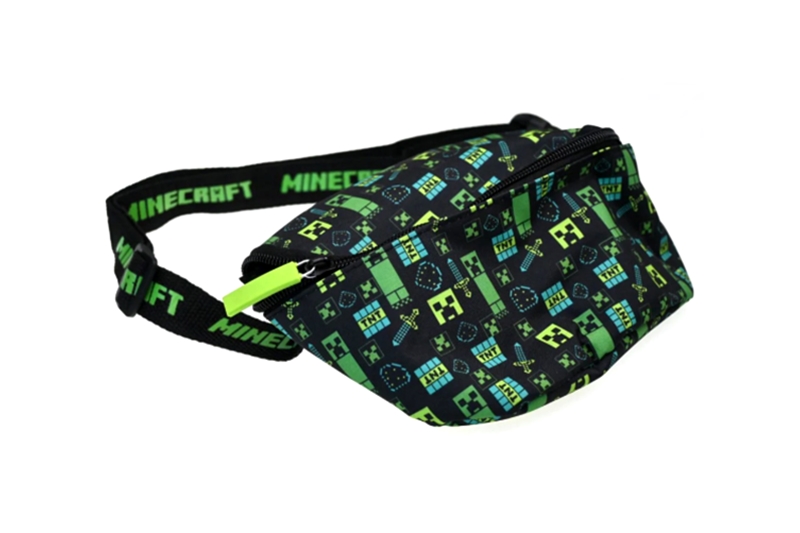 Minecraft övtáska - 22x14 cm (Creeperekkel), fekete-zöld - Image 2