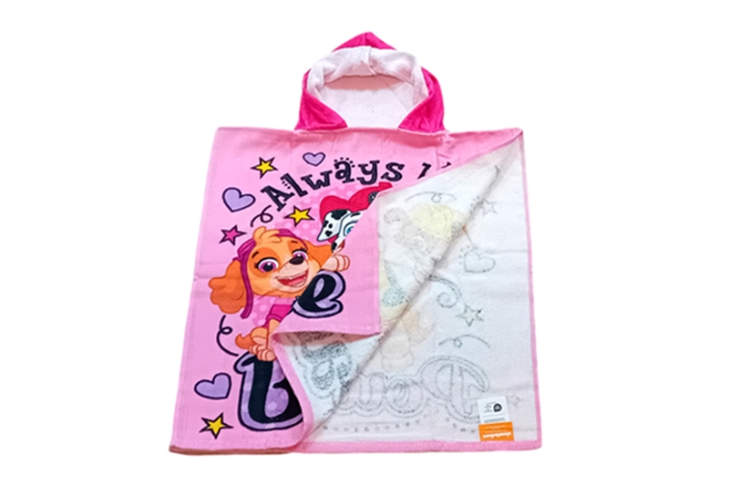 Mancs őrjárat (PAW Patrol) kislány poncsó, kapucnis - 55x110 cm - Image 2