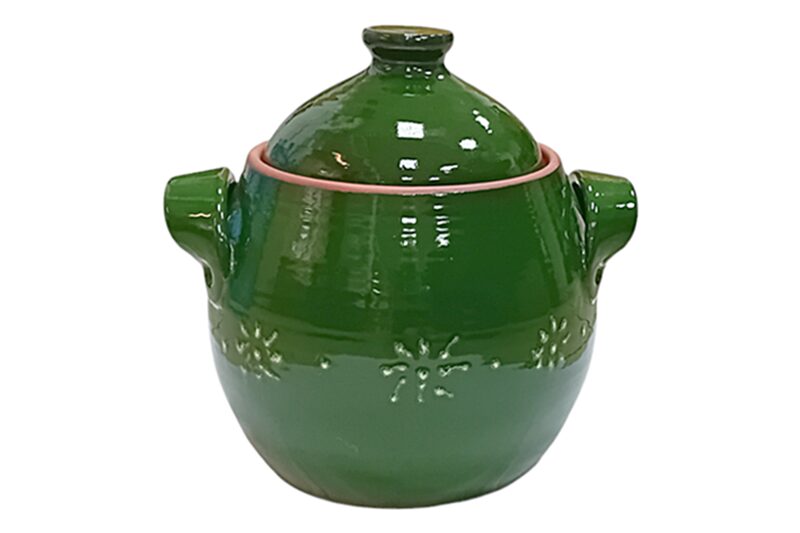 Mázas agyag káposztasavanyító - 6 literes, zöld - Image 4