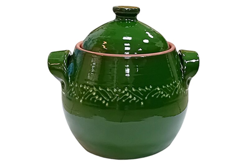 Mázas agyag káposztasavanyító - 6 literes, zöld - Image 6