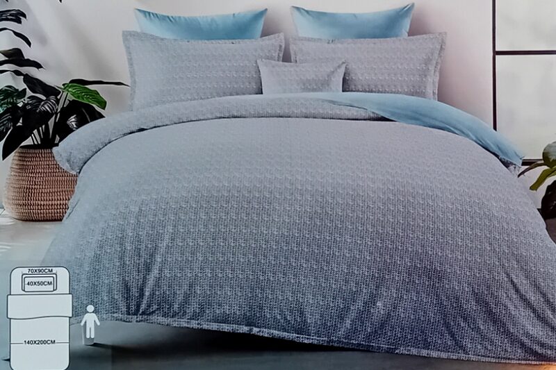 7 részes flanel jellegű ágyneműhuzat garnitúra - kék