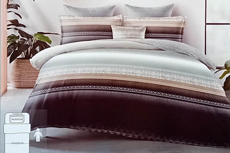 Flanel jellegű ágyneműhuzat garnitúra, 3 részes (pasztell színek, geometriai minta)