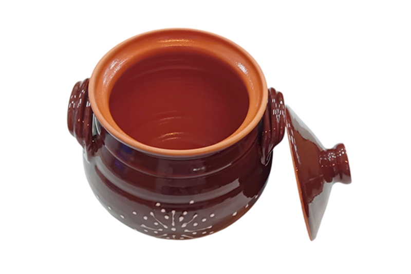 Mázas agyag káposztafőző fazék - 7 literes (barna) - Image 3