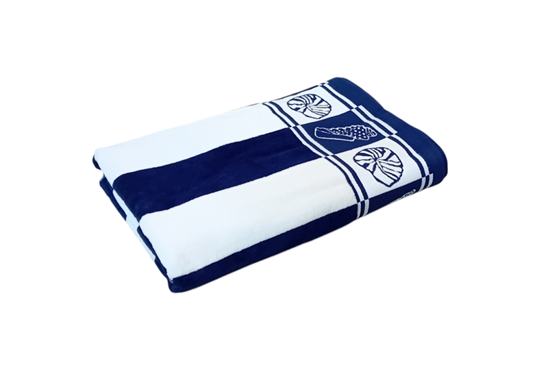 Strandtörölköző - 90x165 cm, 100 % pamut (kék-fehér)