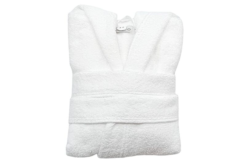 Gyerek frottír fürdőköntös - fehér, 100 % pamut (10-12 éves)