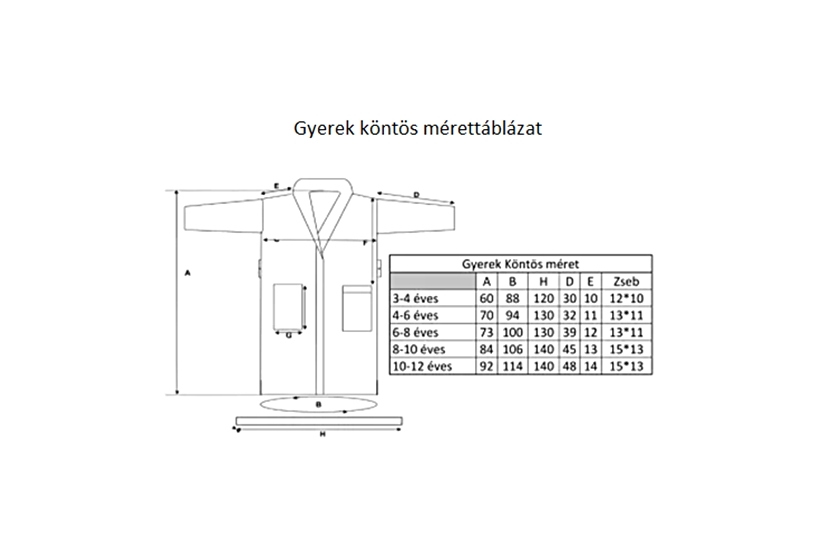 Gyerek frottír fürdőköntös - fehér, 100 % pamut (4-6 éves) - Image 4