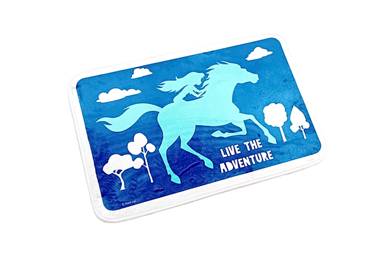 Beltéri lábtörlő - Szilaj - Éld át a kalandot - 60x40 cm, kék-fehér