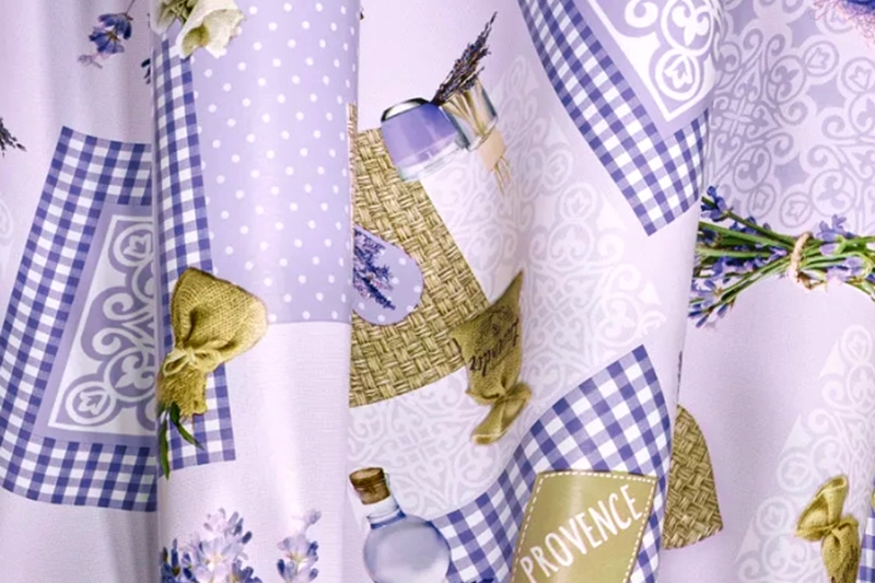 Viaszos vászon asztalterítő, 140x180 cm, levendulás (Provance)