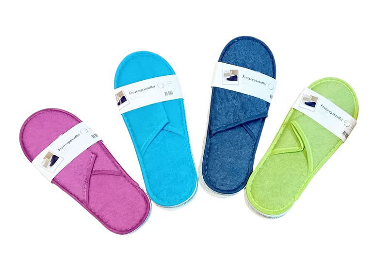 Frottír vendégpapucs, 4 pár-női méret
