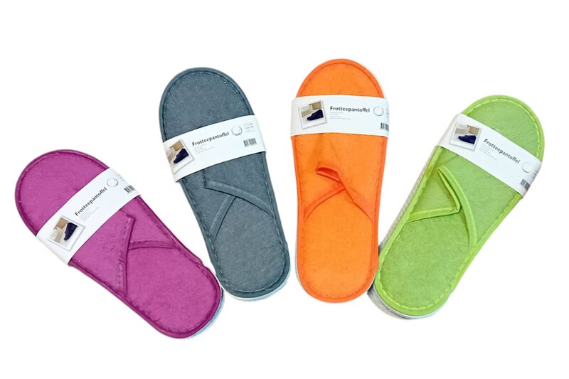 Frottír vendégpapucs, 4 pár-női méret