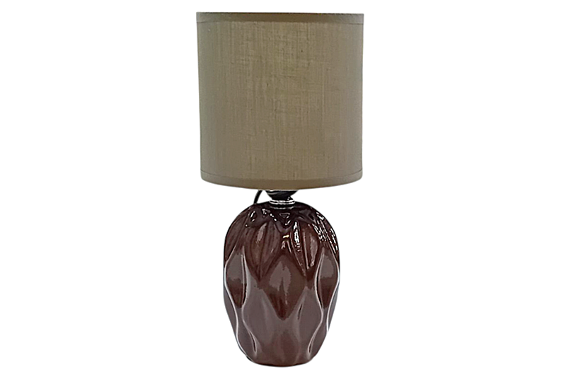 Éjjeli lámpa (asztali) - 28x13 cm, barna-taupe (szürkésbarna)