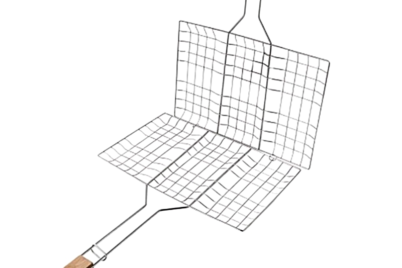 Dupla BBQ grillrács - sokoldalú, kétoldalas, zárható - 50x38 cm - Image 2