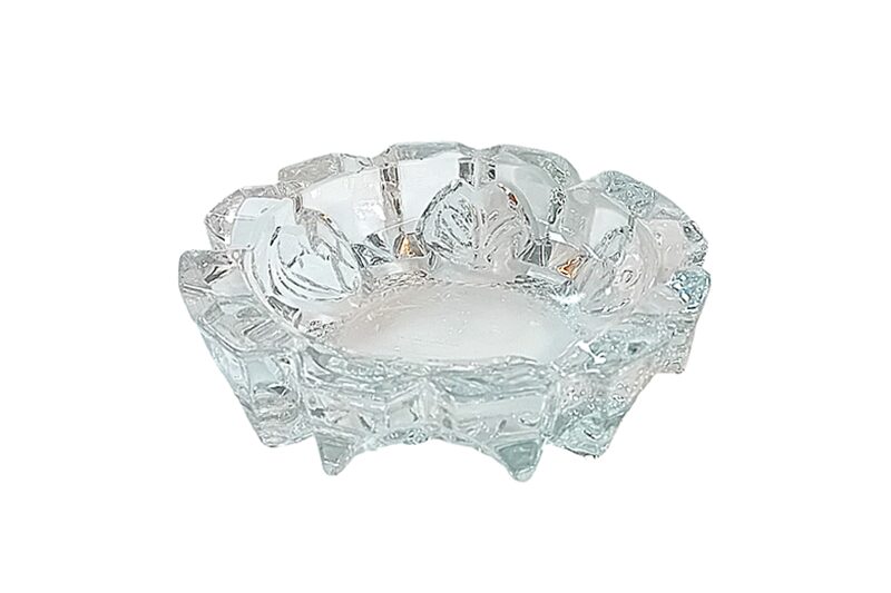 Üveg hamuzó tál - 13 cm, kerek