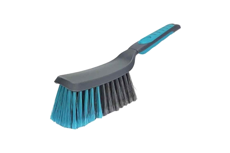Műanyag tisztító kefe, kézi seprű - 30x7 cm (szürke-türkiz)