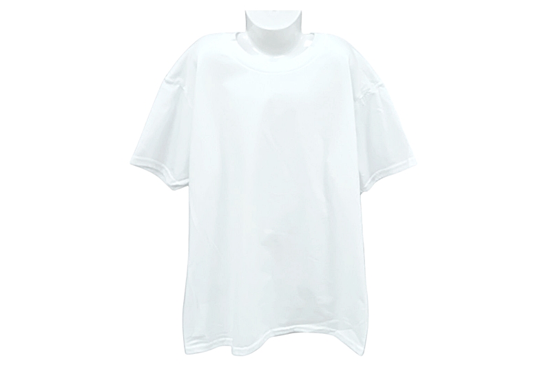 Gyerek, rövid ujjú póló - fehér, XL-es (152/164-es), 100 % pamut