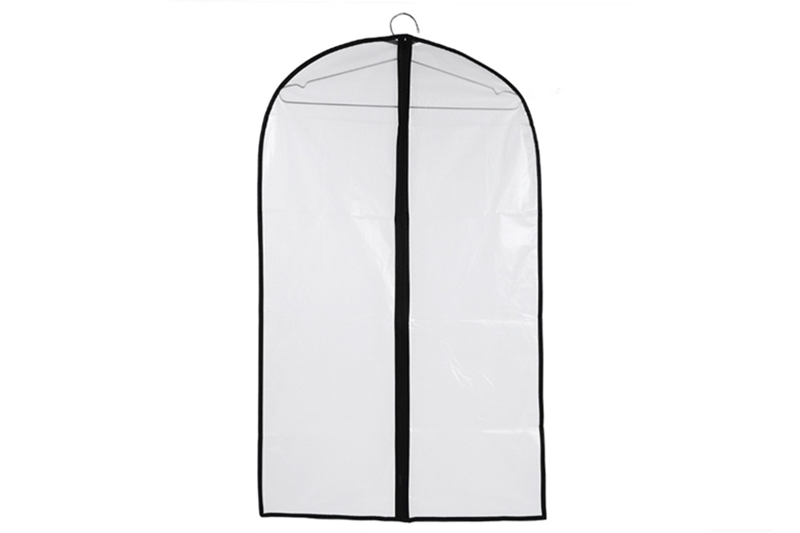 Kabát-, ruhavédő huzat - 60x137 cm (fehér, fekete cipzárral) - Image 2