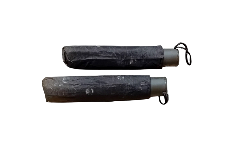 Manuális esernyő párban - összecsukható, sötétbarna (esőcseppes) - Image 2