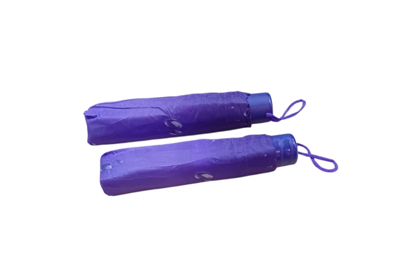 Manuális esernyő párban - összecsukható, lila (esőcseppes) - Image 2