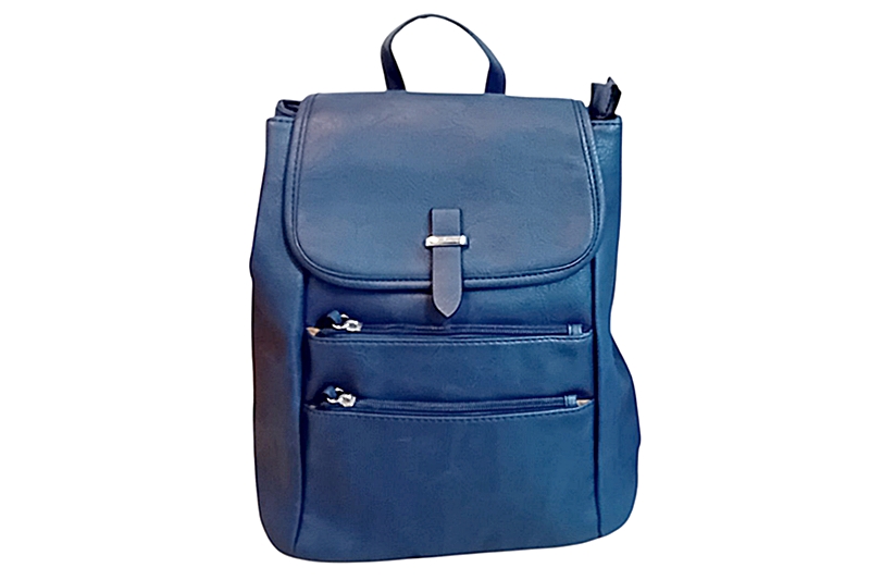 Női hátitáska (puha PVC) - 29x13,5x30 cm (kék)