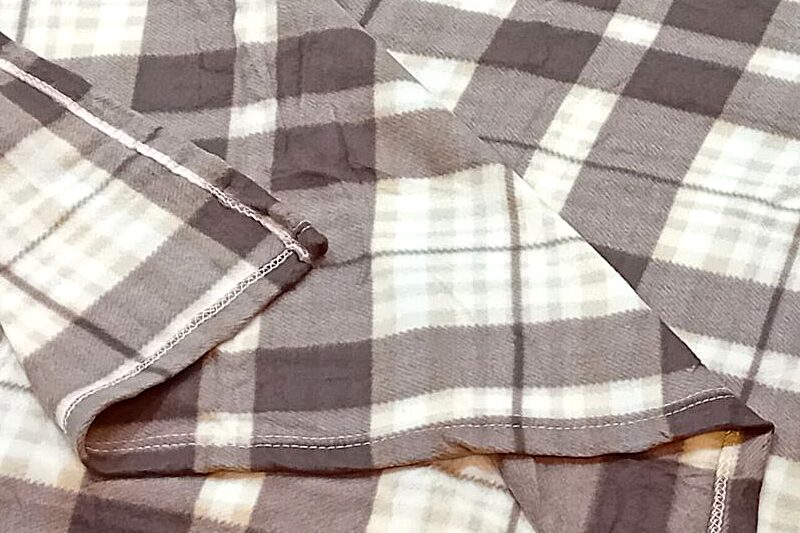 Polár ágytakaró - 150x200 cm, barna kockás - Image 2