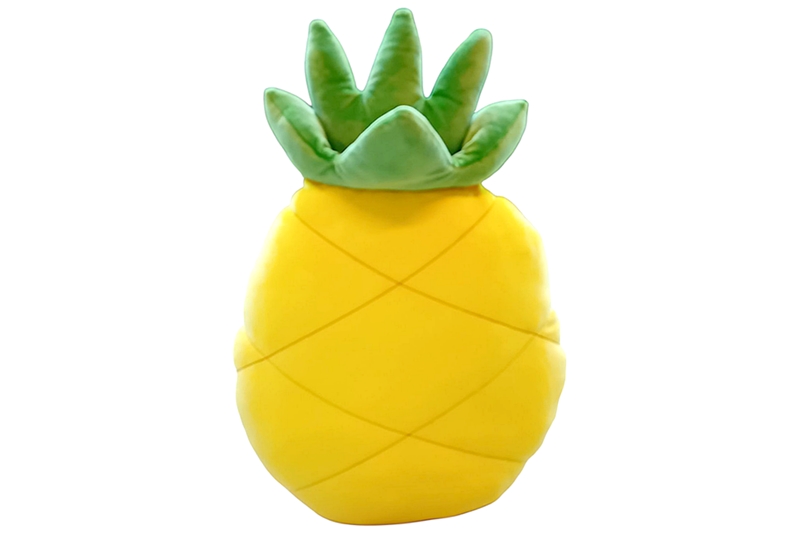 Ananász plüss díszpárna - 55x35x10 cm (sárga-zöld)