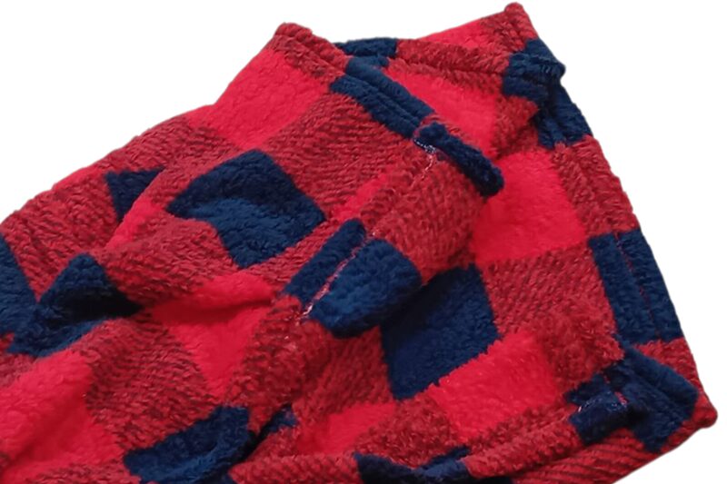 Sherpa takaró, 127x152 cm - piros-kék kockás - Image 2