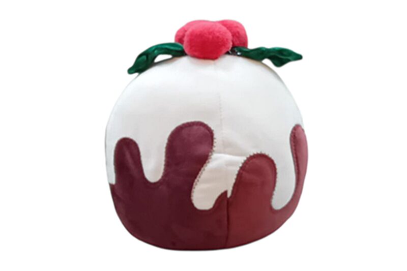 Ajtótámasz - fagyöngy labda, 17x17x20 cm (bordó-fehér)