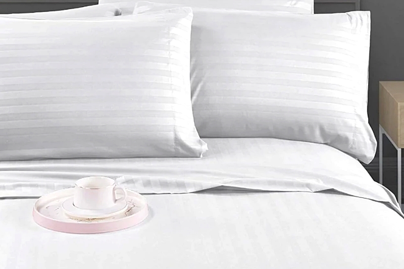 Ágyneműhuzat garnitúra, 3 részes, 100 % pamut – fehér