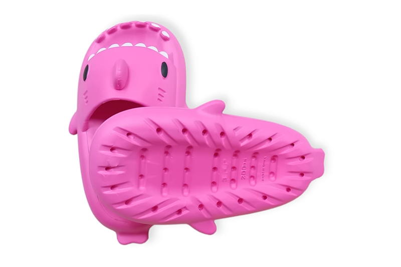 Vidám gyerekpapucs - cápás, 30-31-es, pink - Image 2