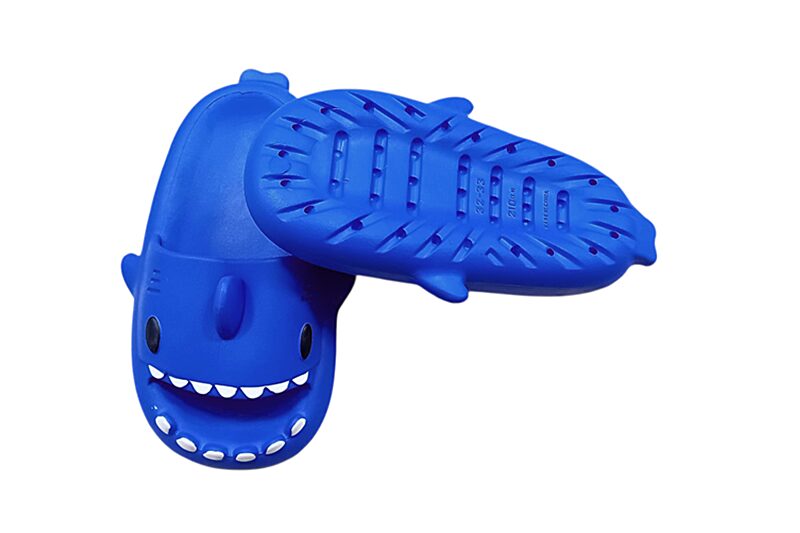 Vidám gyerekpapucs - cápás, 30-31-es, kék - Image 3