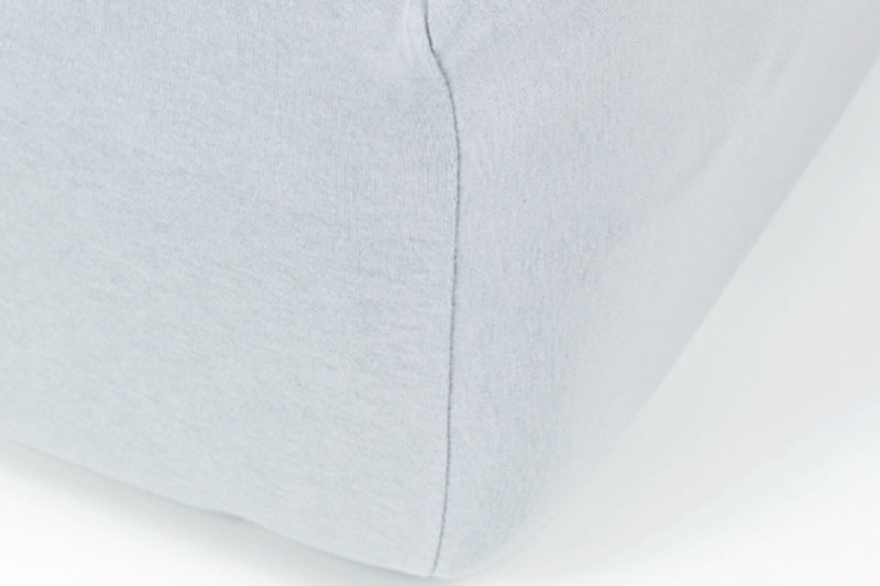 Jersey gumis lepedő, 100 % pamut, világosszürke - 140x200-tól 160x200 cm-ig - Image 2