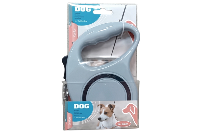 Automata kutyapóráz - 5 m, világosszürke (15x12x3,5 cm), szalagos - Image 2