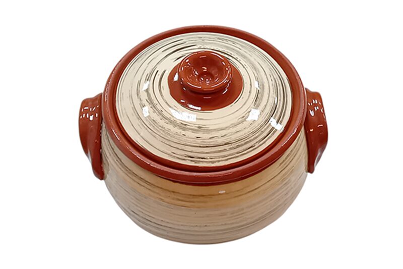 Káposztafőző fazék - 3,5 literes, krémszínű-barna (mázas agyag) - Image 2