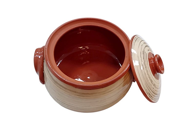 Káposztafőző fazék - 3,5 literes, krémszínű-barna (mázas agyag) - Image 3