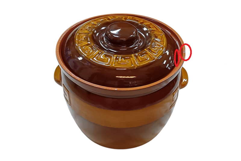 Mázas agyag káposztafőző fazék - 7 literes, barna - értékcsökkentett - Image 2