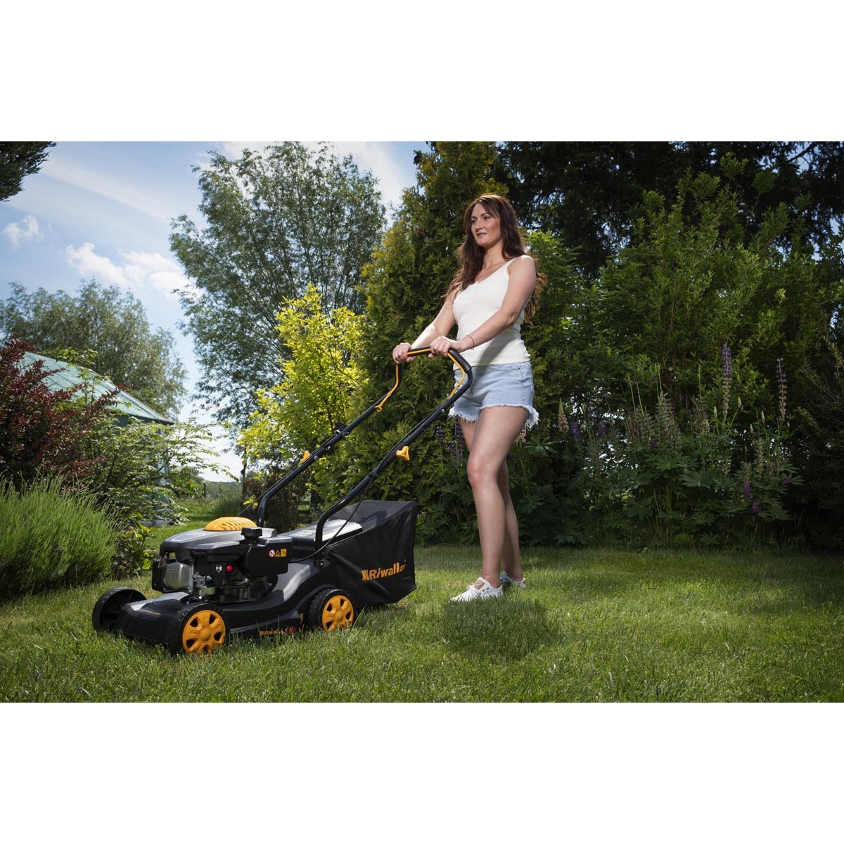 Riwall PRO RPM 4032 P - nem önjáró benzinmotoros fűnyíró 2 az 1-ben, - Image 2