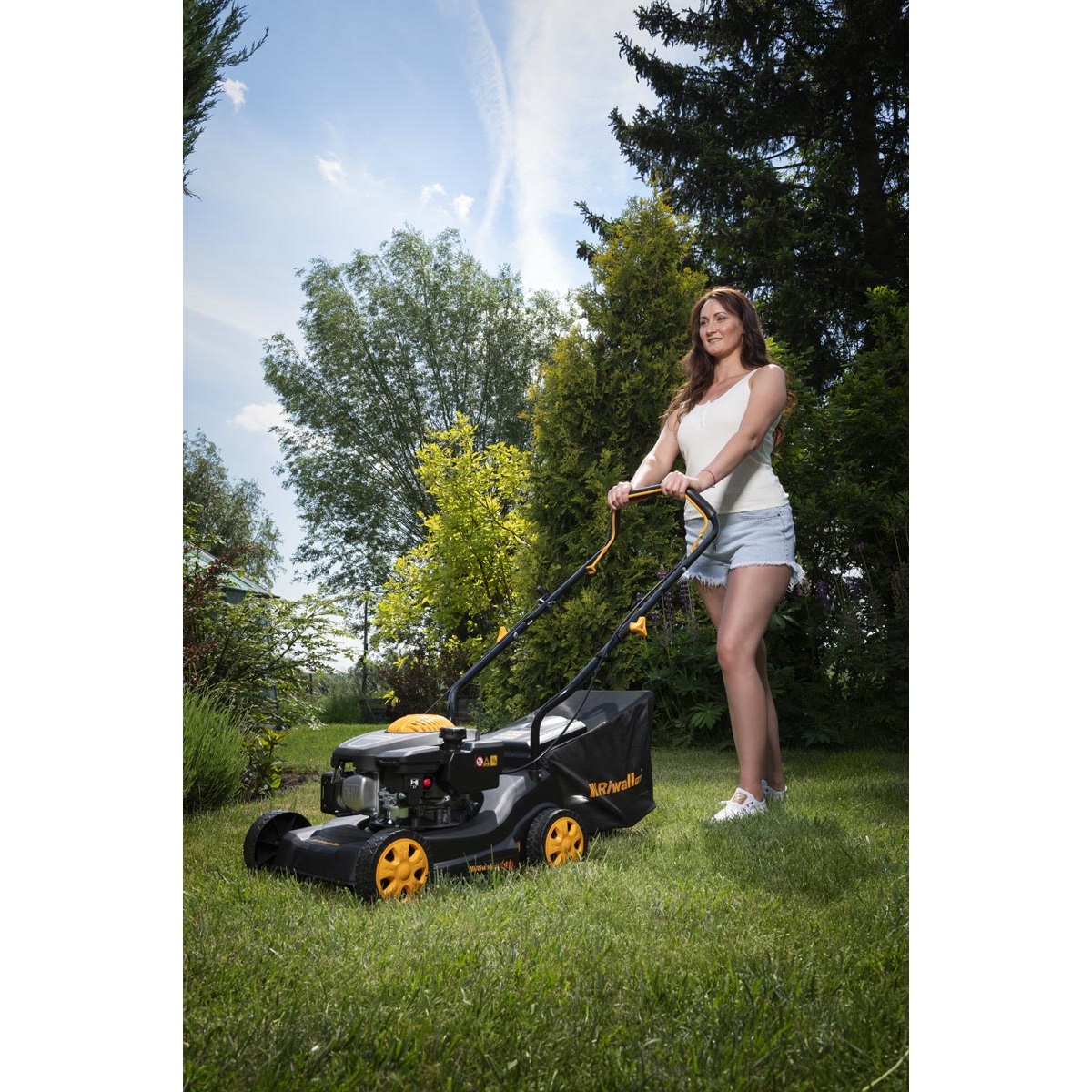 Riwall PRO RPM 4032 P - nem önjáró benzinmotoros fűnyíró 2 az 1-ben, - Image 3